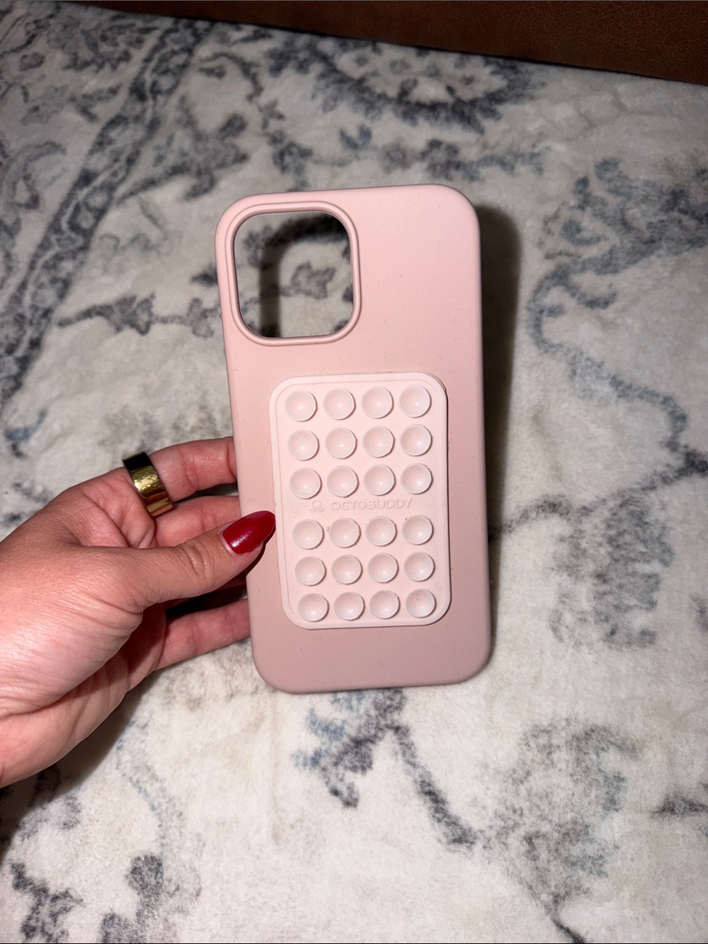 Pink Silicone Phone Case with Octobuddy